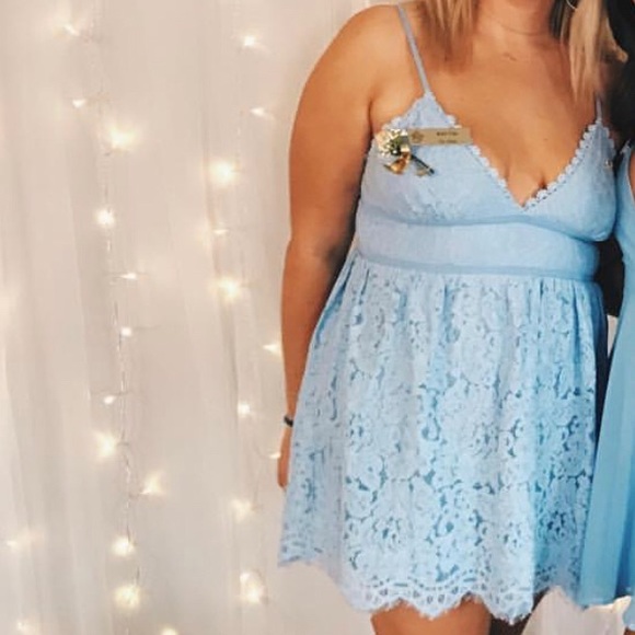 Boohoo Dresses & Skirts - Blue Lace Mini Dress